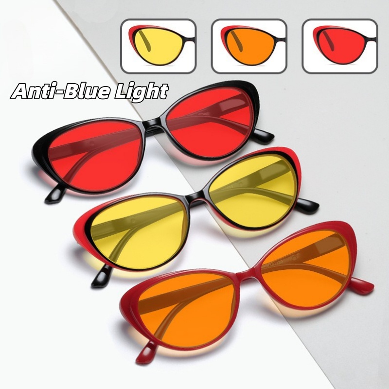 Retro Gaming Projector - Okulary Retro Cat-Eye z Ochroną Przed