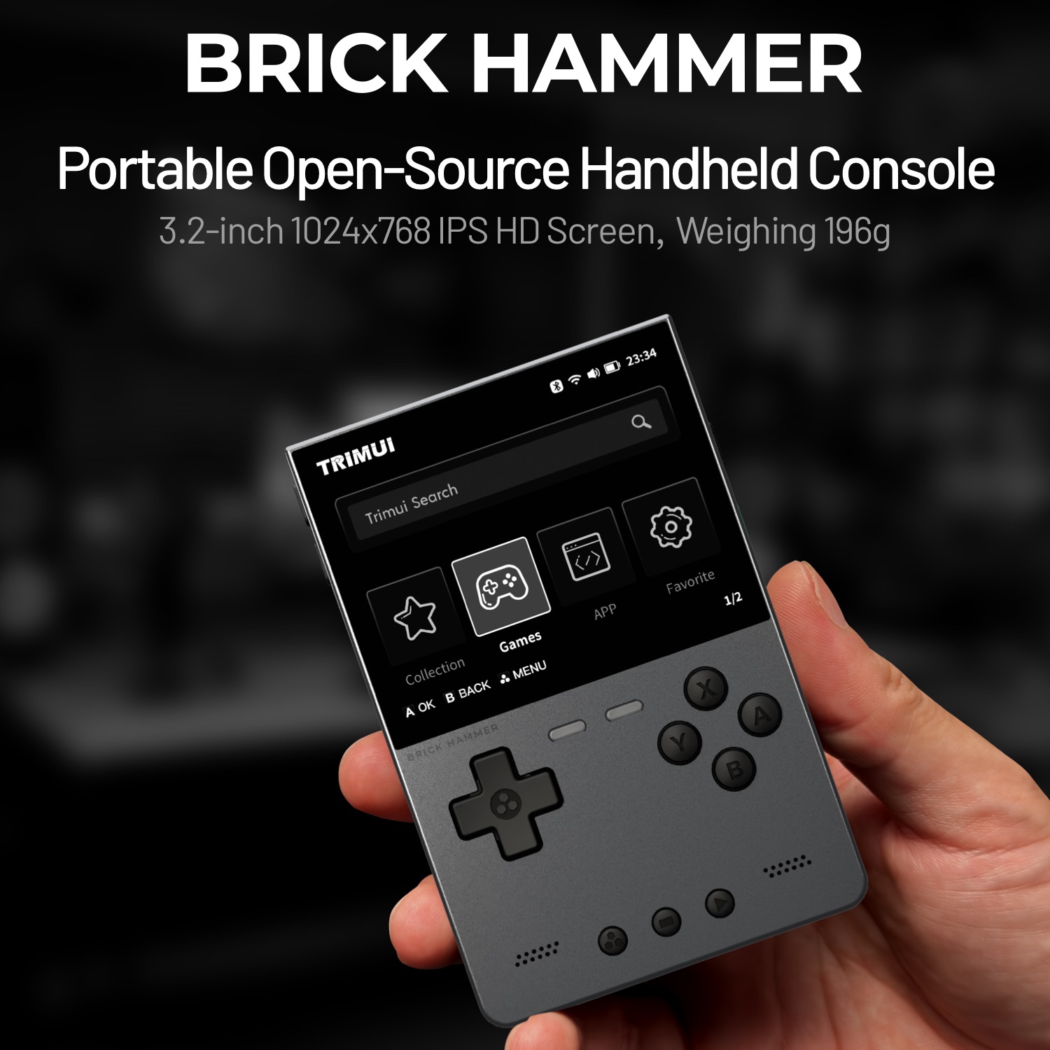 Retro Gaming Kiosk - TRIMUI BRICK HAMMER Retro Konsola Przenośna
