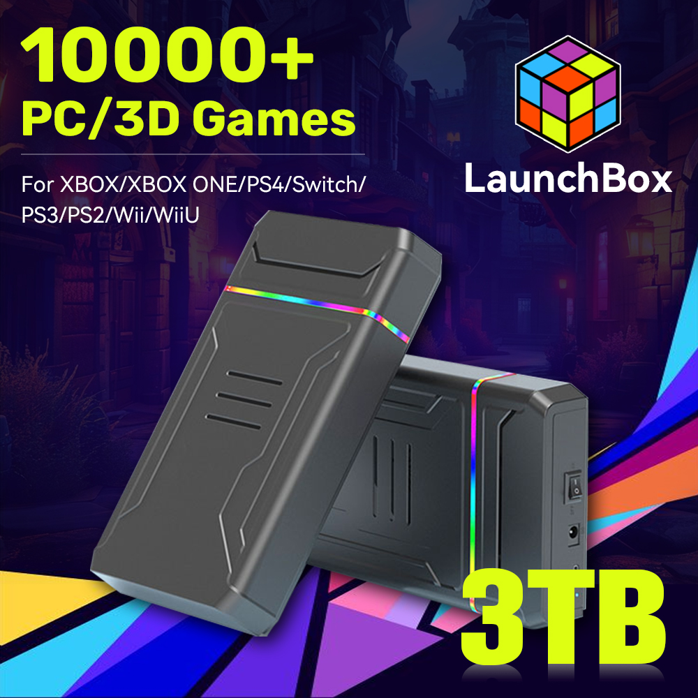 Retro Gaming Ps2 - JMachen Launchbox 3TB konsola do gier