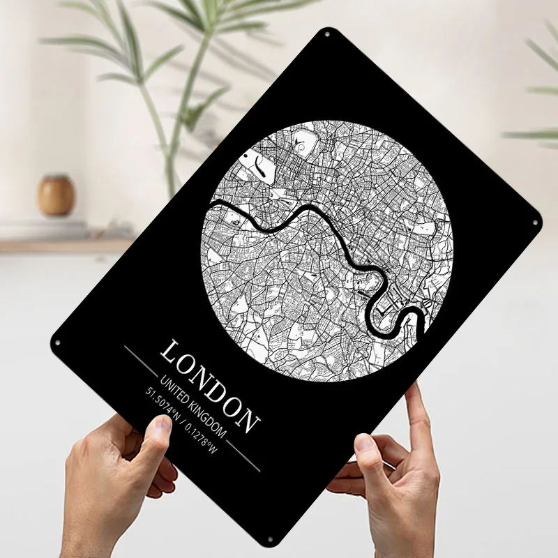 Mapa Londynu, blaszana tablicz – Retro Gaming London recenzja i cena
