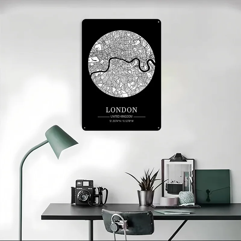 Mapa Londynu, blaszana tablicz – Retro Gaming London recenzja i cena