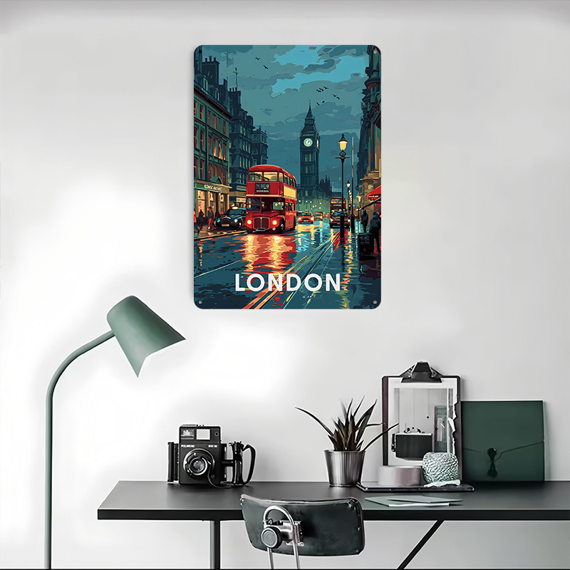 Plakat z blaszki z Londynem i  – Retro Gaming London recenzja i cena