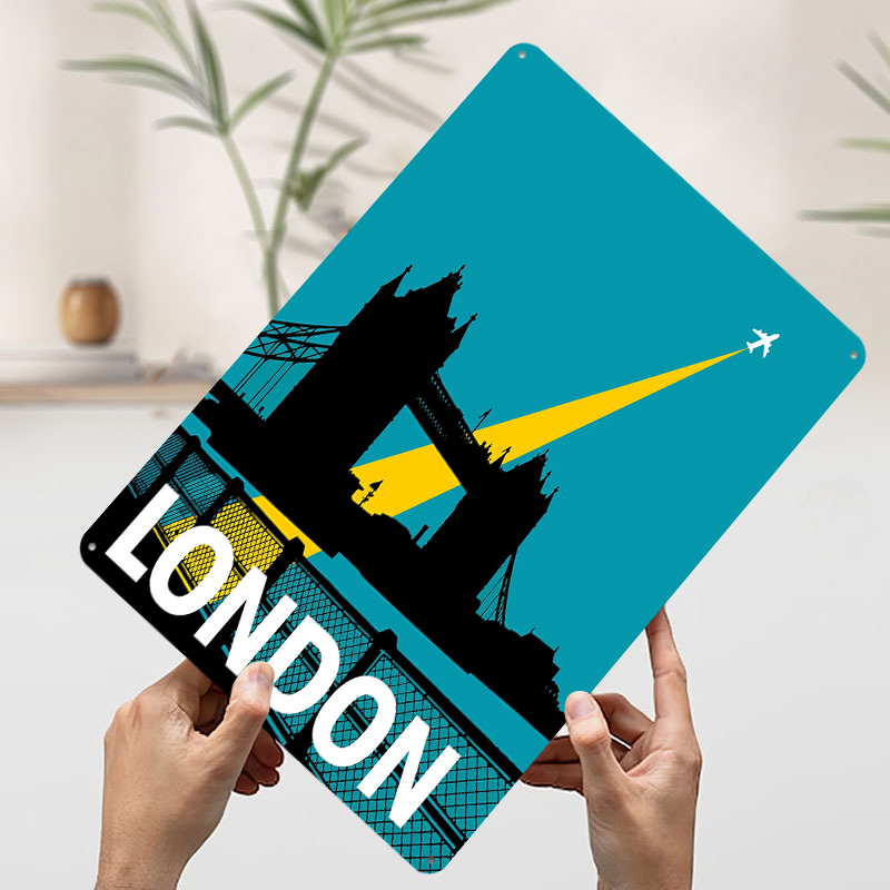 Metalowy plakat z mostem Tower – Retro Gaming London recenzja i cena