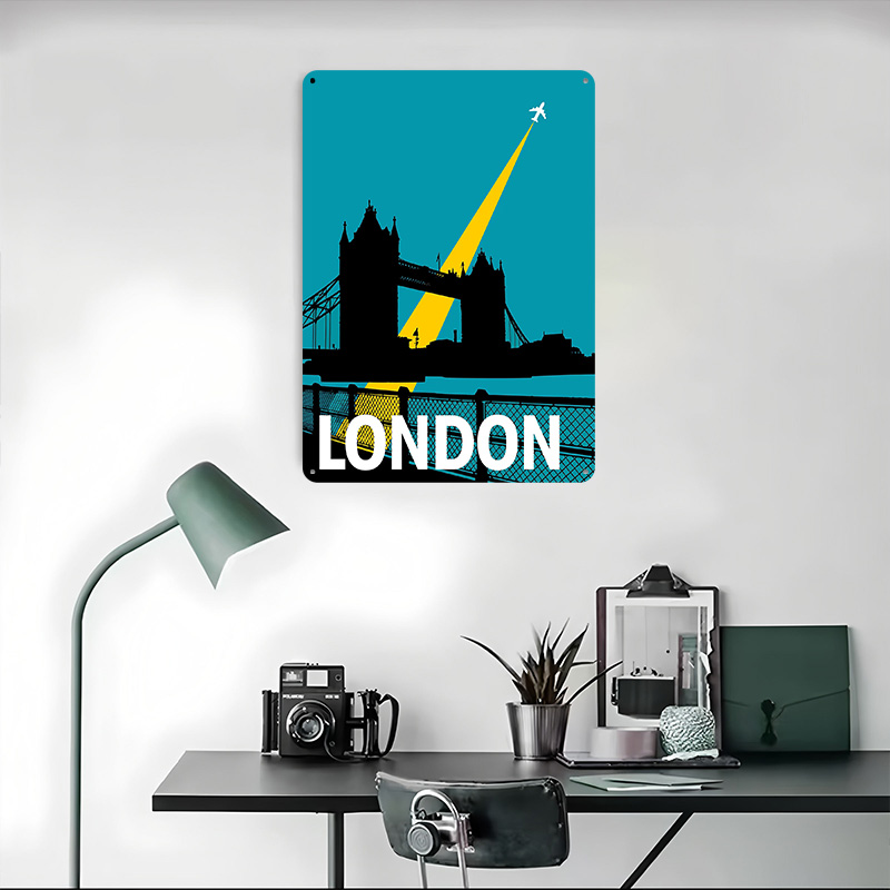 Metalowy plakat z mostem Tower – Retro Gaming London recenzja i cena
