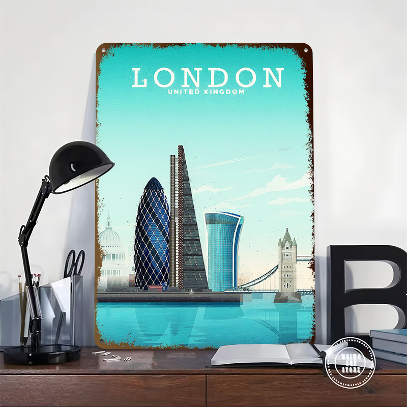 Metalowy plakat podróżniczy Lo – Retro Gaming London recenzja i cena