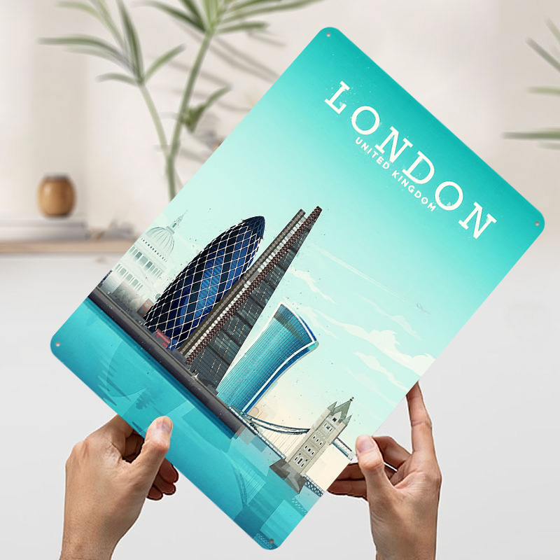Metalowy plakat podróżniczy Lo – Retro Gaming London recenzja i cena