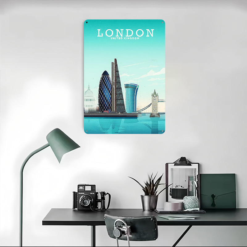Metalowy plakat podróżniczy Lo – Retro Gaming London recenzja i cena